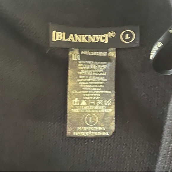 REVOLVE Blank NYC Black
Cotton Sweater Faux Leather Combo Wrap cardigan - Picture 7 of 13